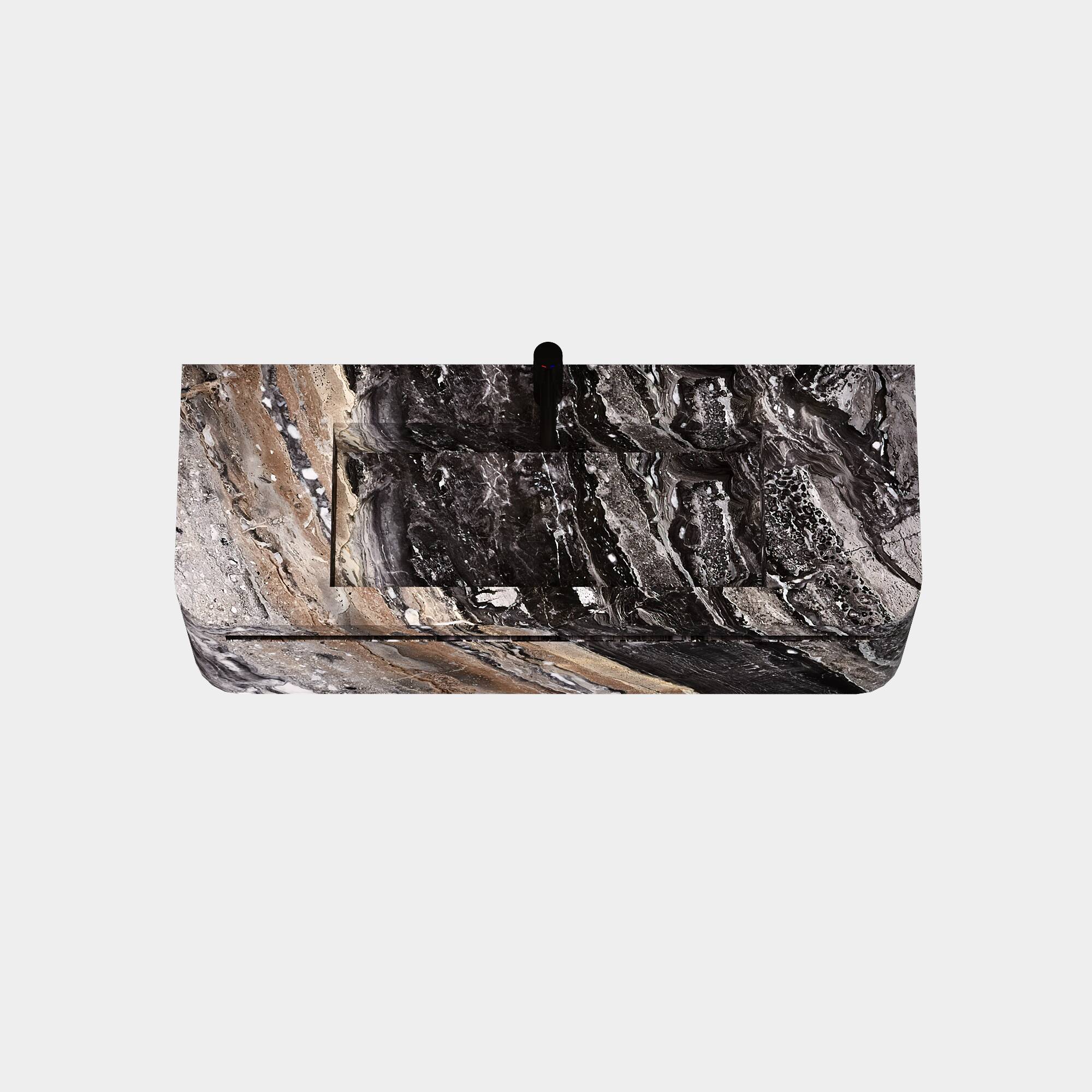 Lyke - meuble lavabo mural Grey Galaxy