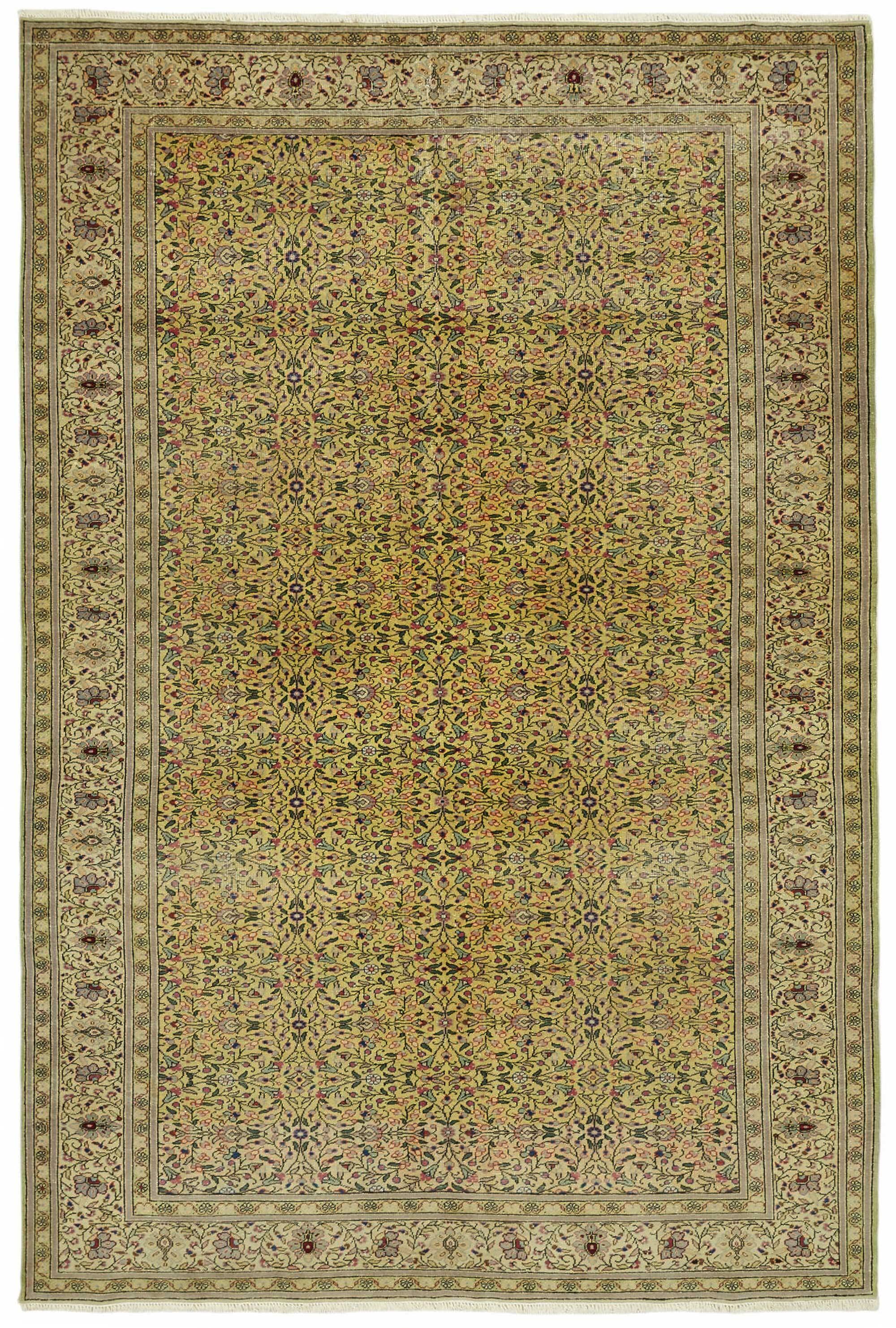 Turkish Wool Vintage Kayseri Rug 194 cm x 297 cm
