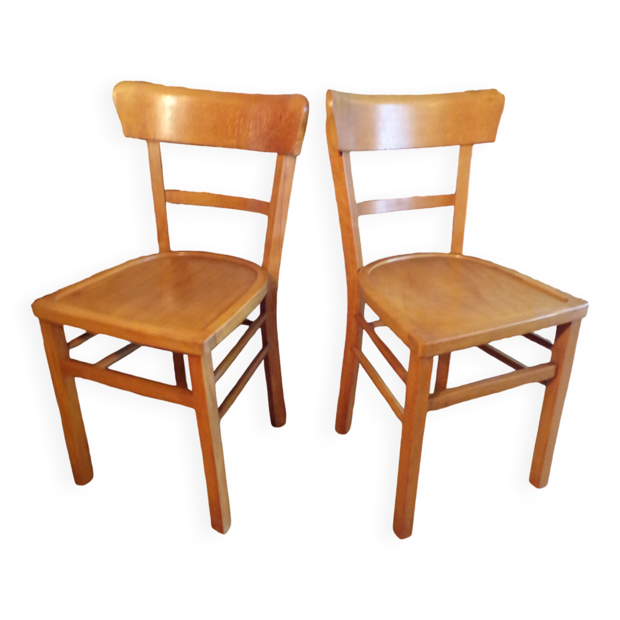 Paire de chaises de bistrot 1950