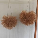 Vintage rattan pendant chandelier