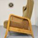 Vintage wingback recliner in Scandinavian design from the 1960s.