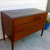 English chest of drawers in massive mahogany