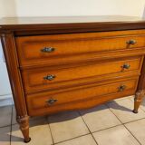 Commode 3 tiroirs merisier massif
