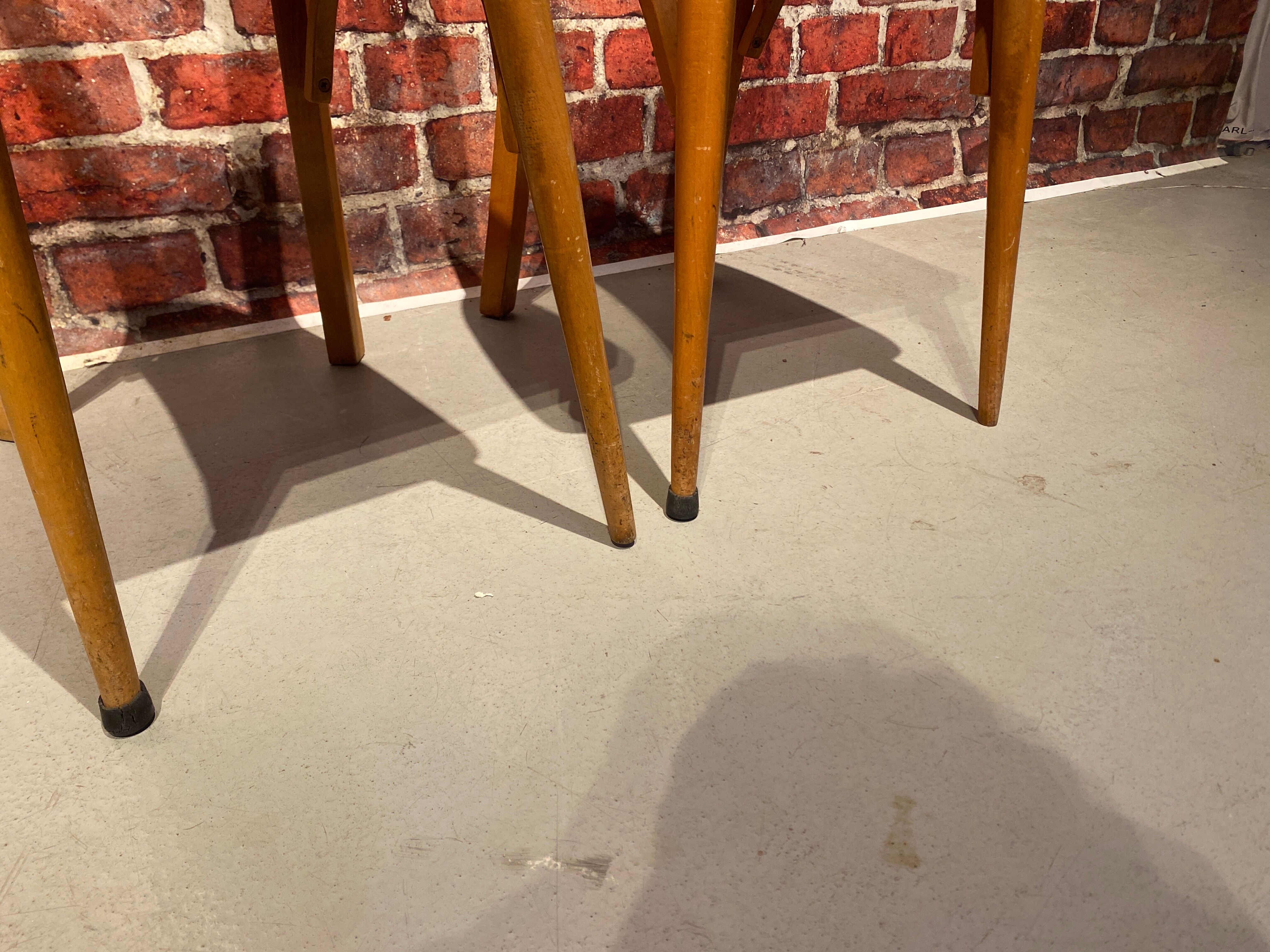 Set of 6 wooden bistro chairs