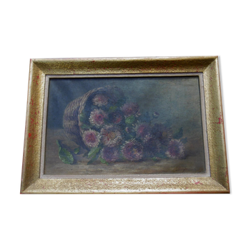Still life - oil on canvas signed camille omeyer - bouquet of flowers early twentieth century