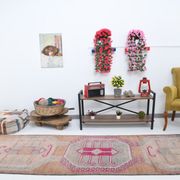 3x10 pastel wool vintage runner rug 309x98cm