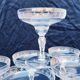 Baccarat crystal champagne glasses monogram 19th century