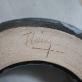 Ceramic jardinière signed Blain Francoise, pottery La Borne, centre of your