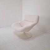 Restored Artifort F518 Lounge Chair by Geoffrey Harcourt in Bouclé Fabric,