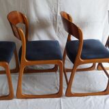 Suite of 4 Baumann sled chairs