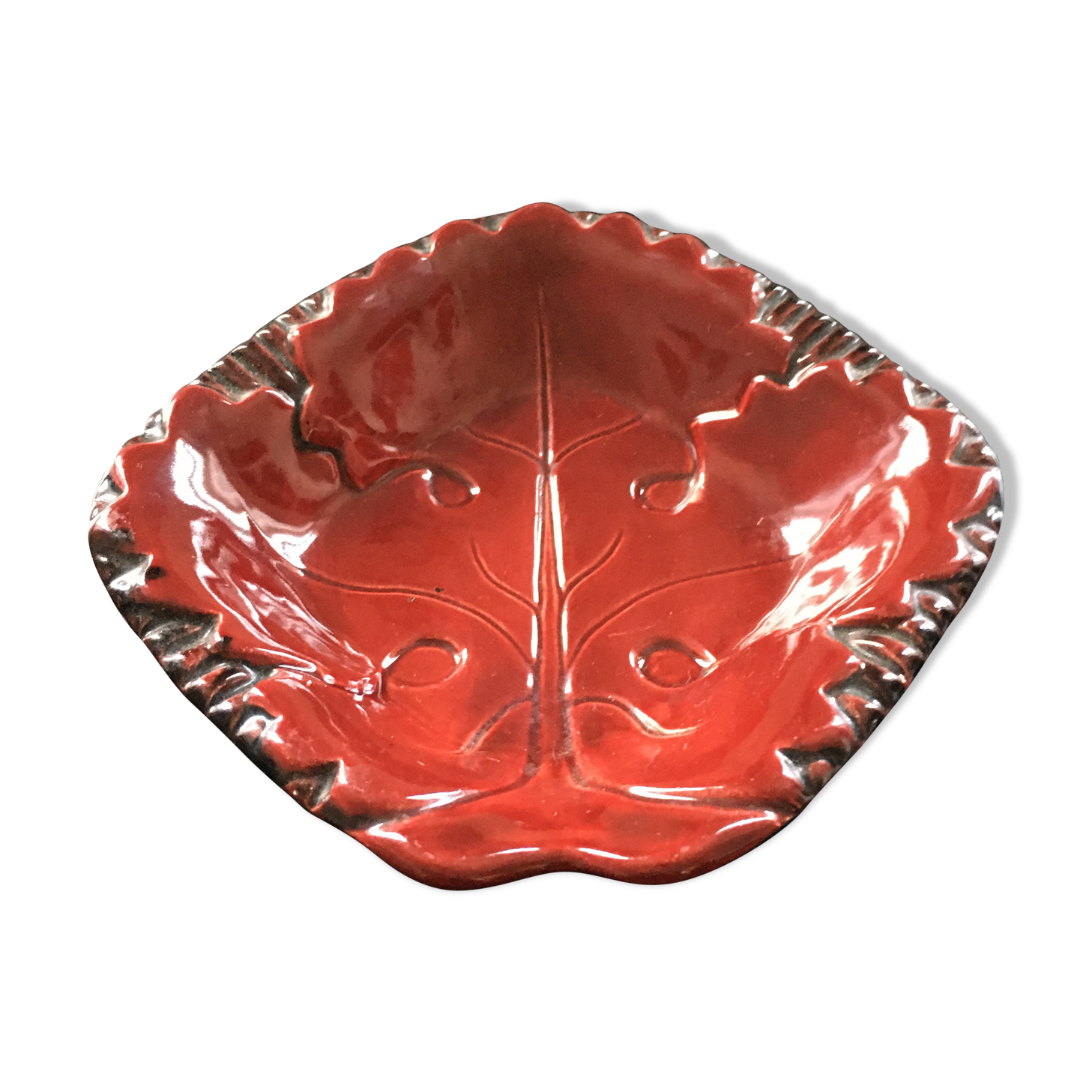 Empty burgundy red pocket