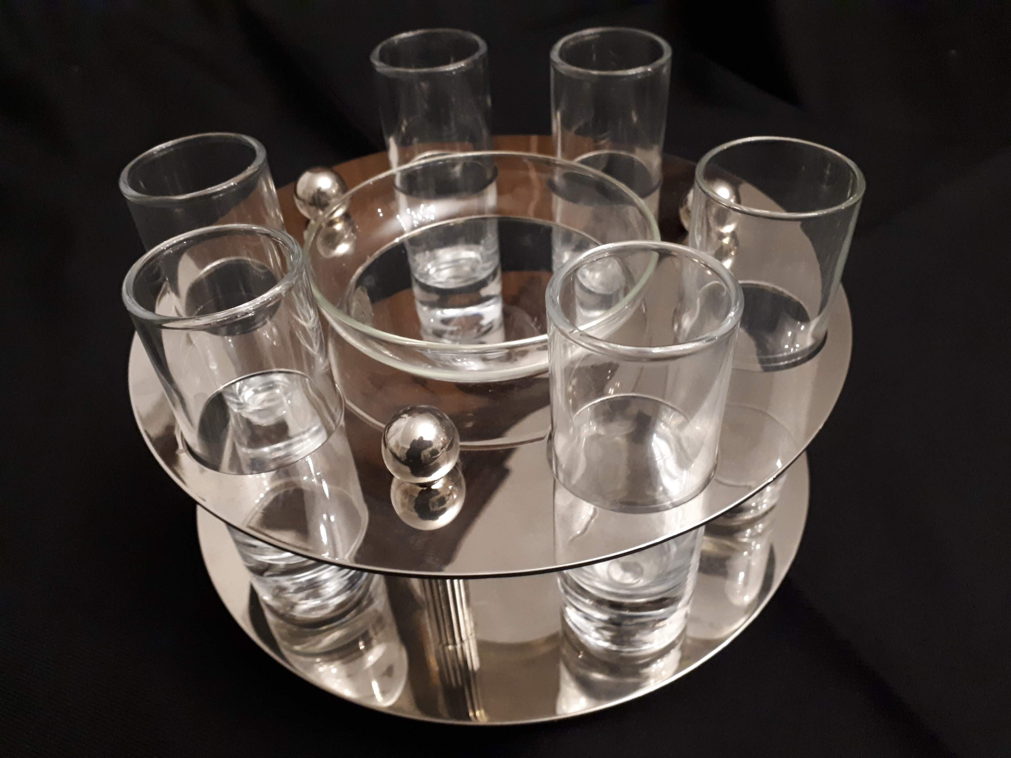 Caviar and vodka service