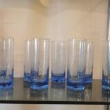 Service of 8 glasses at vintage orangeade