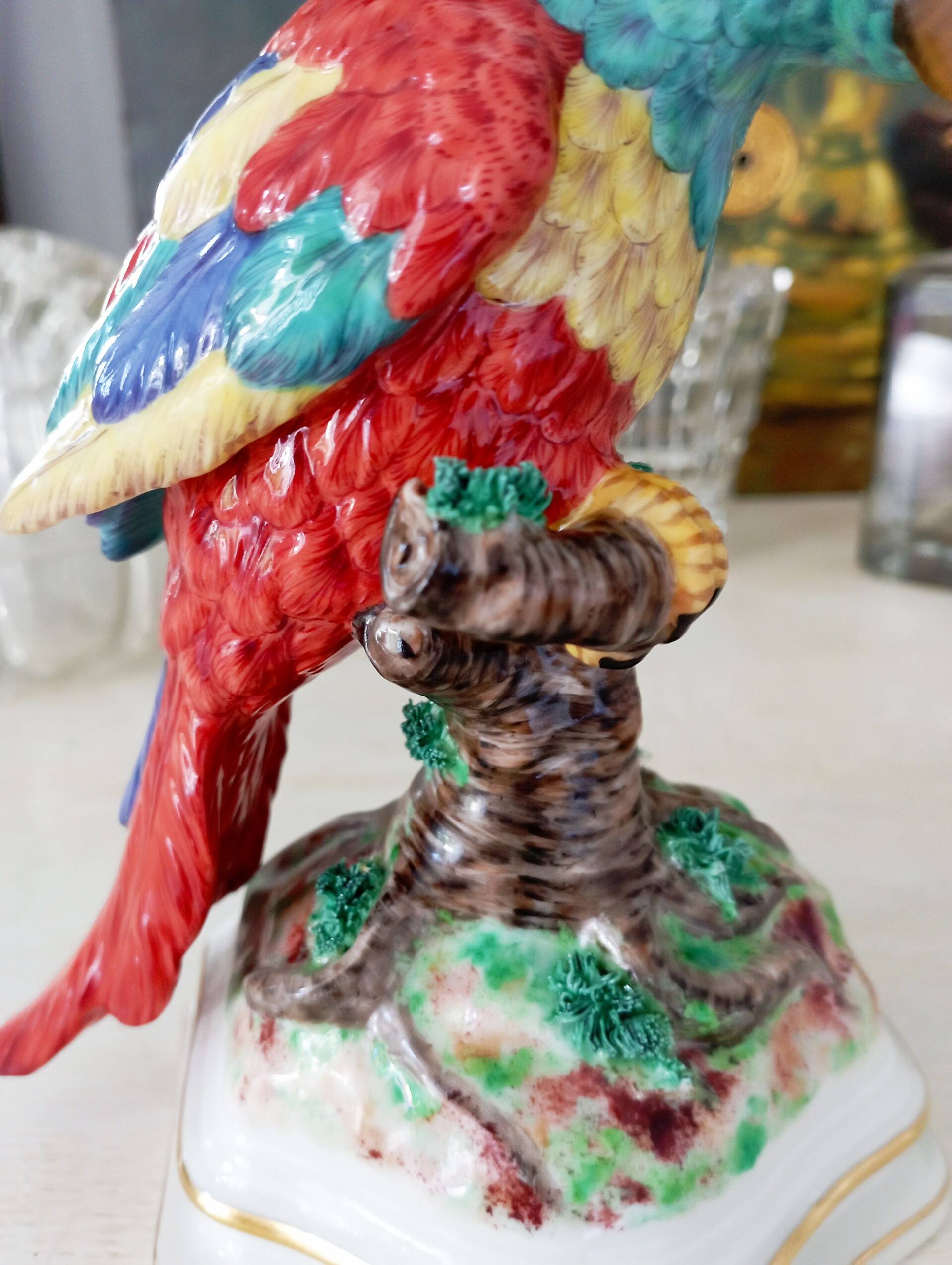 Nymphenburg porcelain parrot