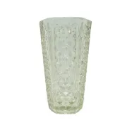 ACH Spike Vase, transparent glass, Ząbkowice, Poland, 1970s