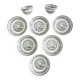 Lot de 6 coupelles et 2 tasses Cappellemans, Jemmapes