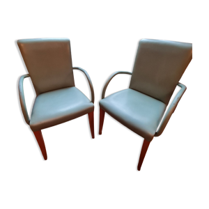 Chaises Vittoria en cuir de Poltrona
