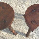 Set 2 nature deco milking stools