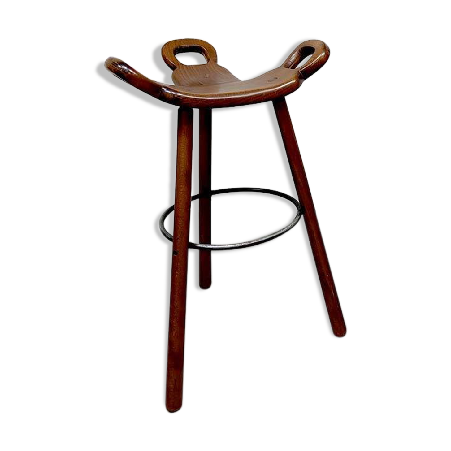 Midcentury brutalist Spanish barstool