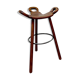 Tabouret de bar espagnol brutaliste du milieu du siècle