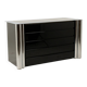 Sergio Mazza, pour Cinova. Commode en bois laqué noir. Vers 1970.