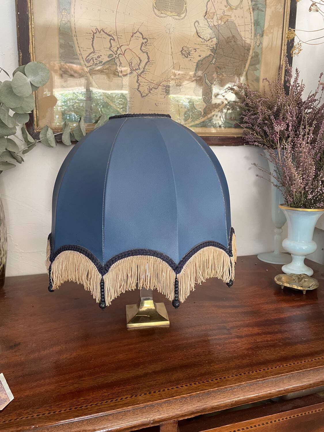 Vintage fringed lampshade 27cm