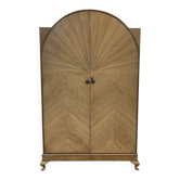 Penderie anglaise art déco en noyer des années 1930