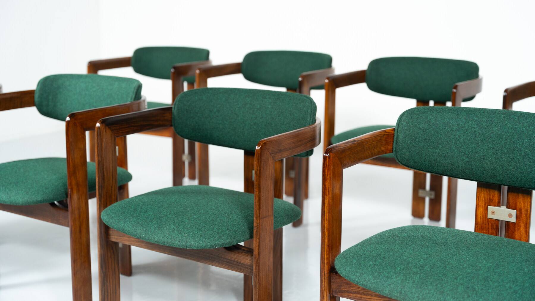Lot de 8 chaises Pamplona par Augusto Savini pour Pozzi, Italie, années 1960