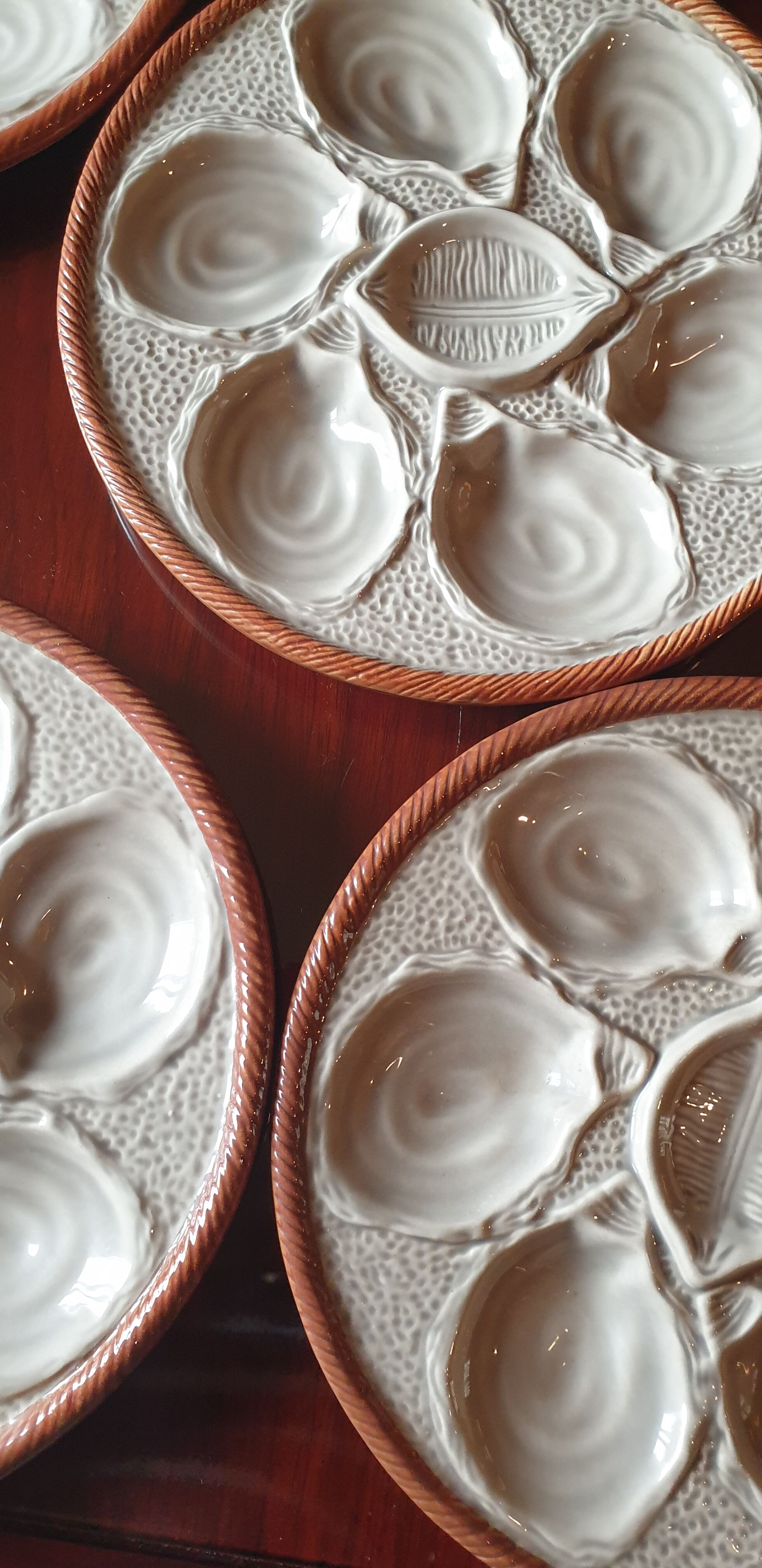 Lot 6 St Clement oyster plates