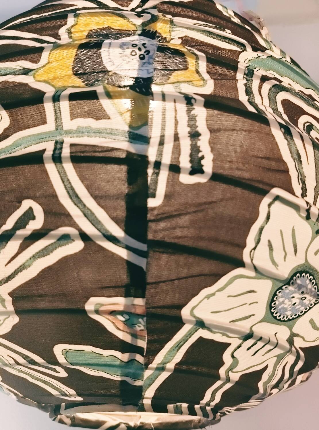 Small printed fabric pendant light