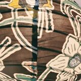 Small printed fabric pendant light