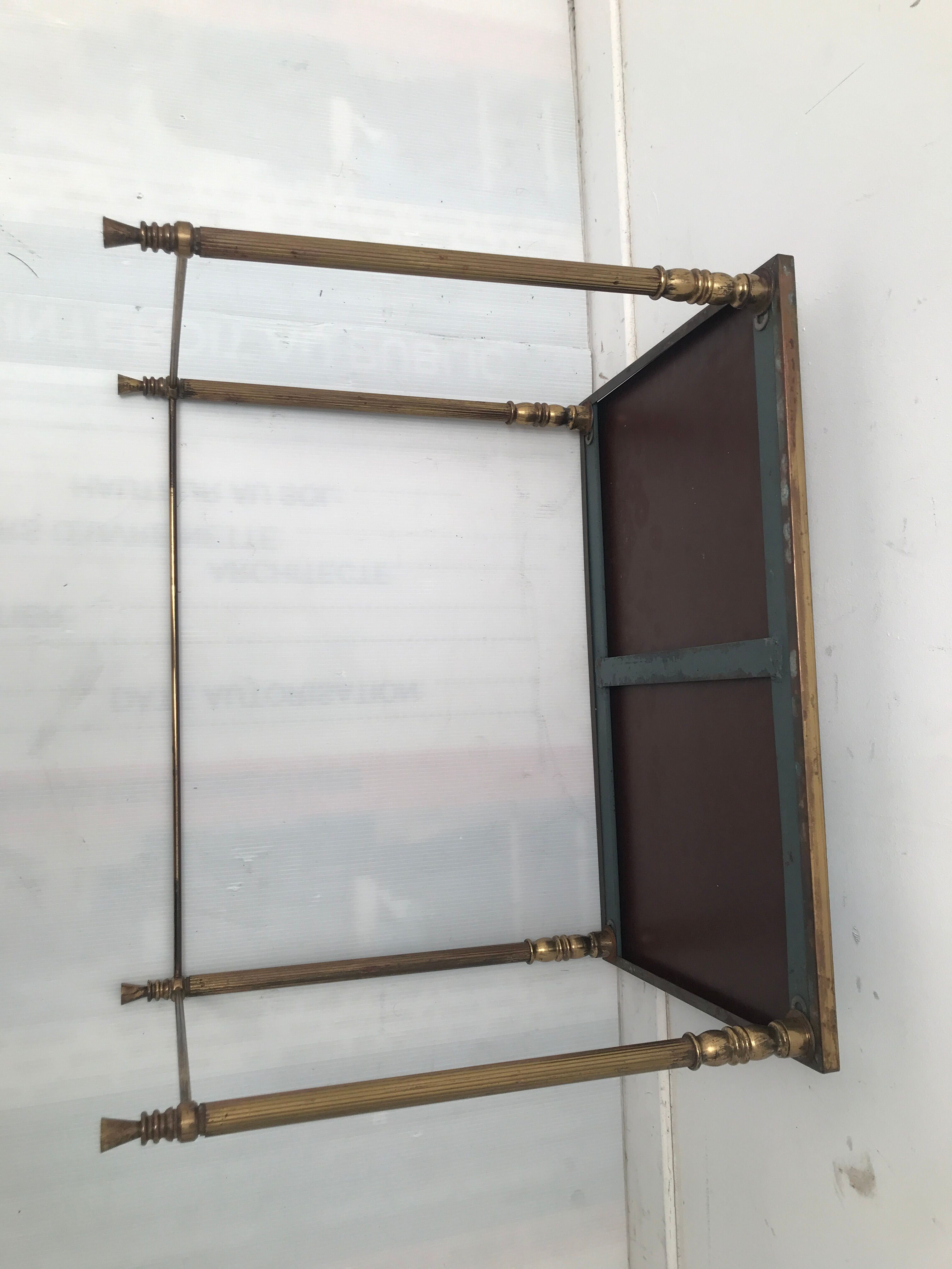 Tables with floorless smoked glass tray 50-60 years