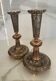 Pair of Persian candlesticks, Qajar style, early 20th century.