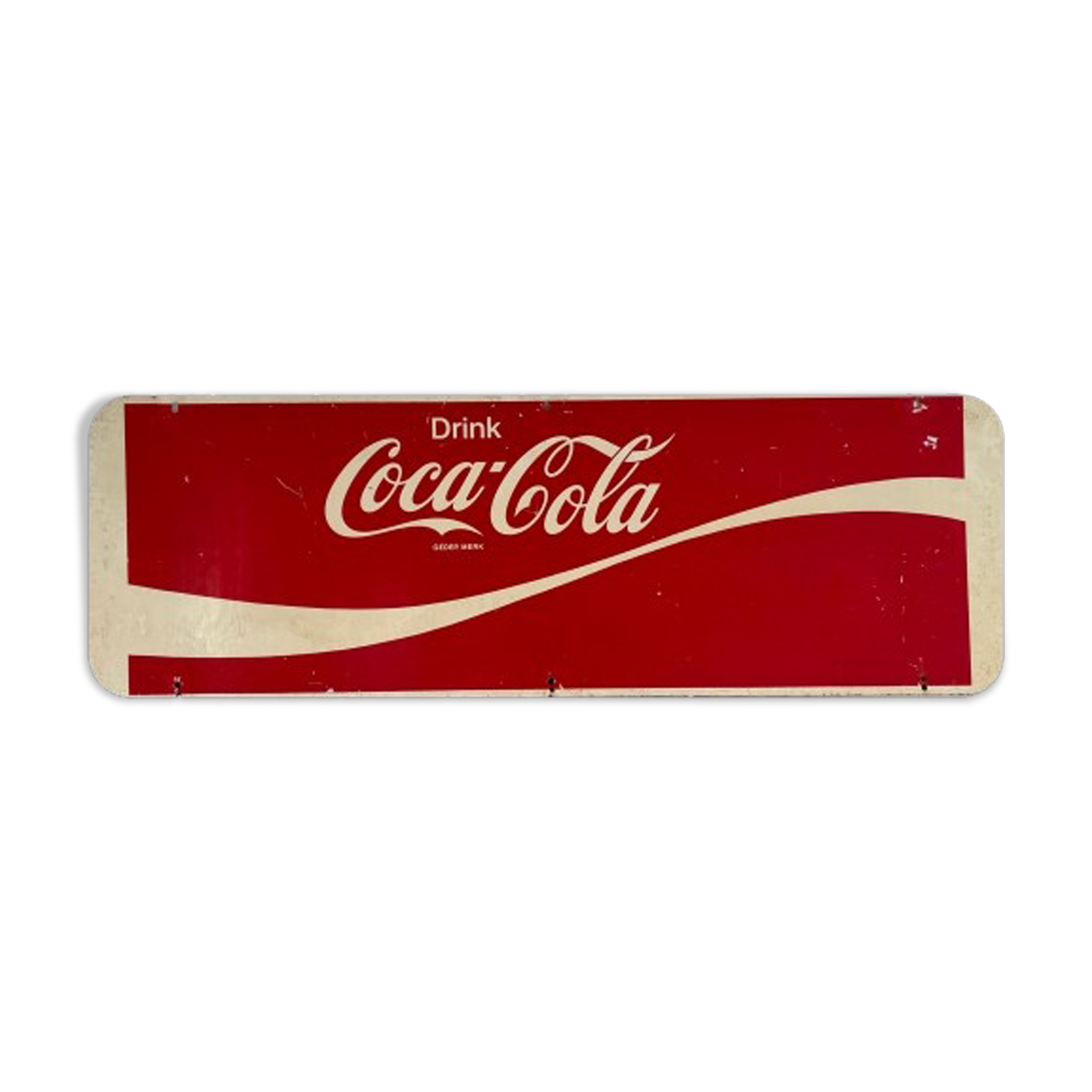 Double-sided metal plate coca cola