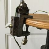 Workshop lamp with vice base from the 40s/50s