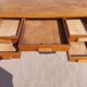 bureau en bois massif, vintage, bohème