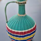 Large braided scoubidou bottle 1960