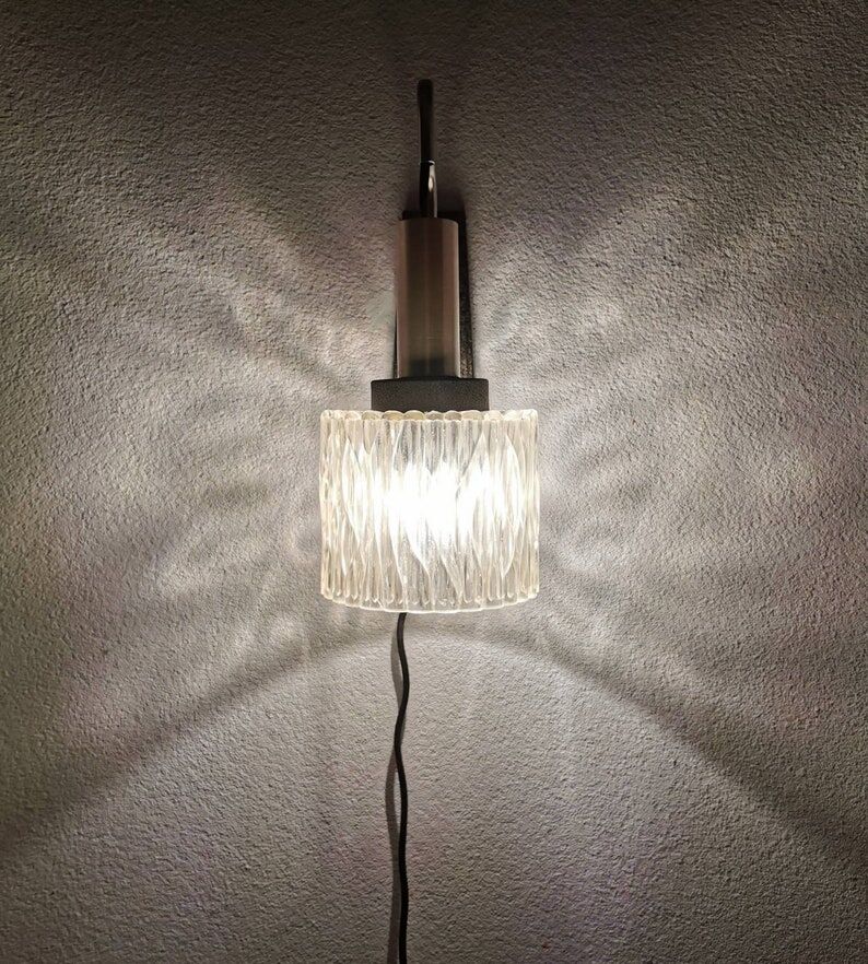Fishing rod wall lamp, 1970s