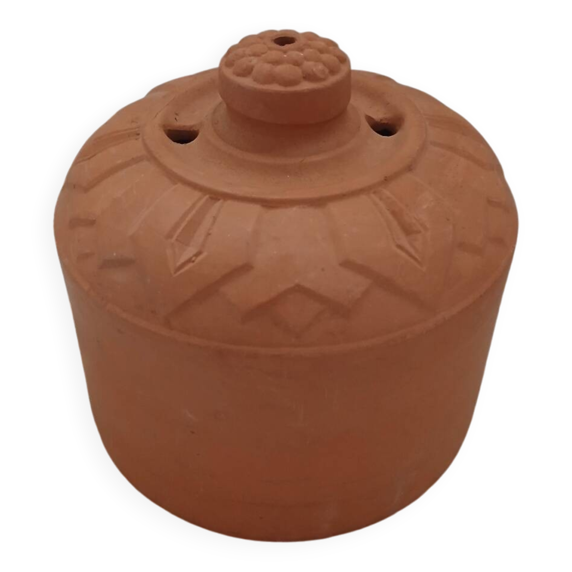 Terracotta butter dish with dome