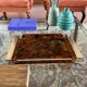 Hollywood regency brass and tortoiseshell lucite tray, Italy 1970s