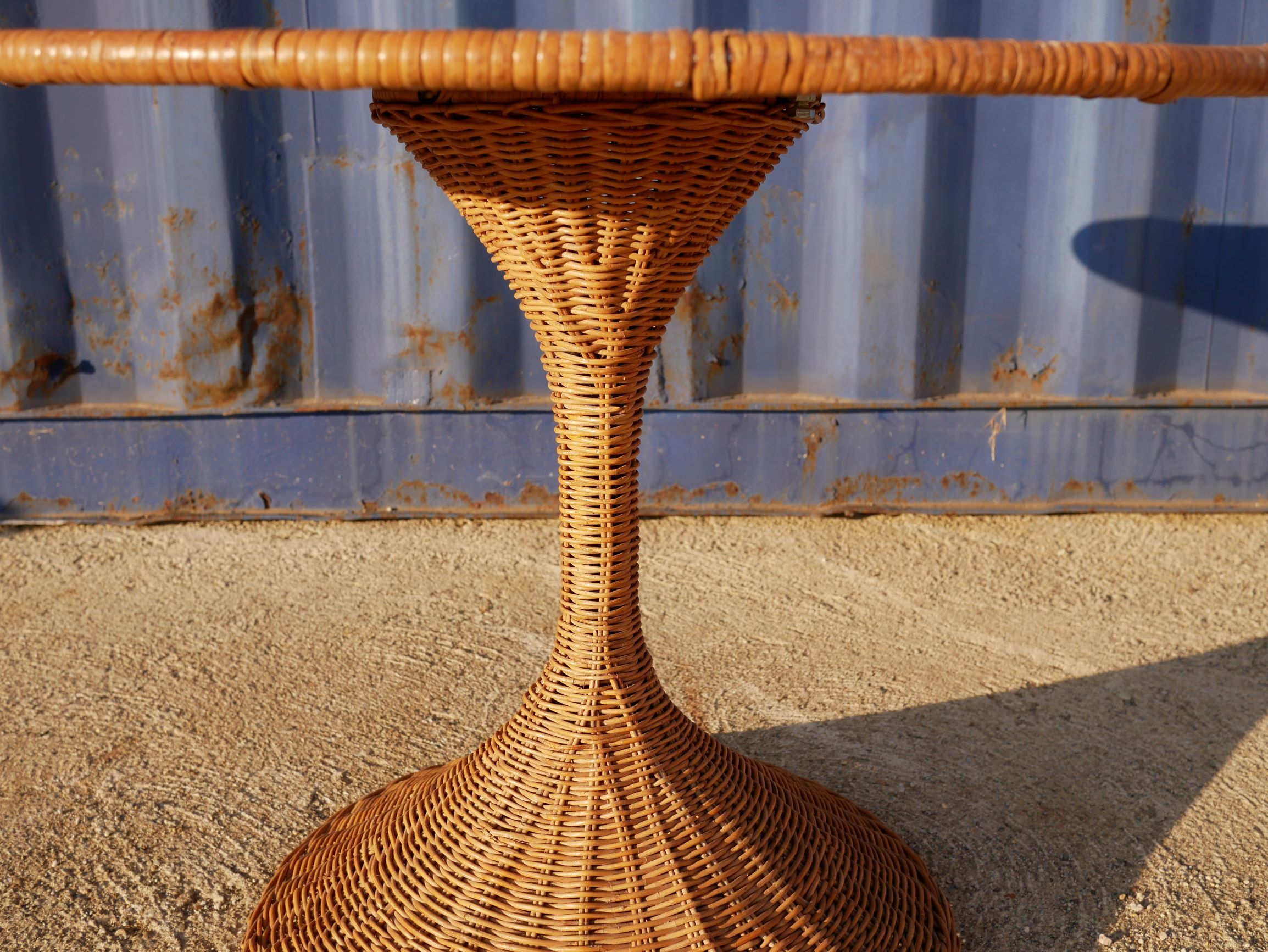 Side table foot Tulip rattan round