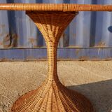 Side table foot Tulip rattan round