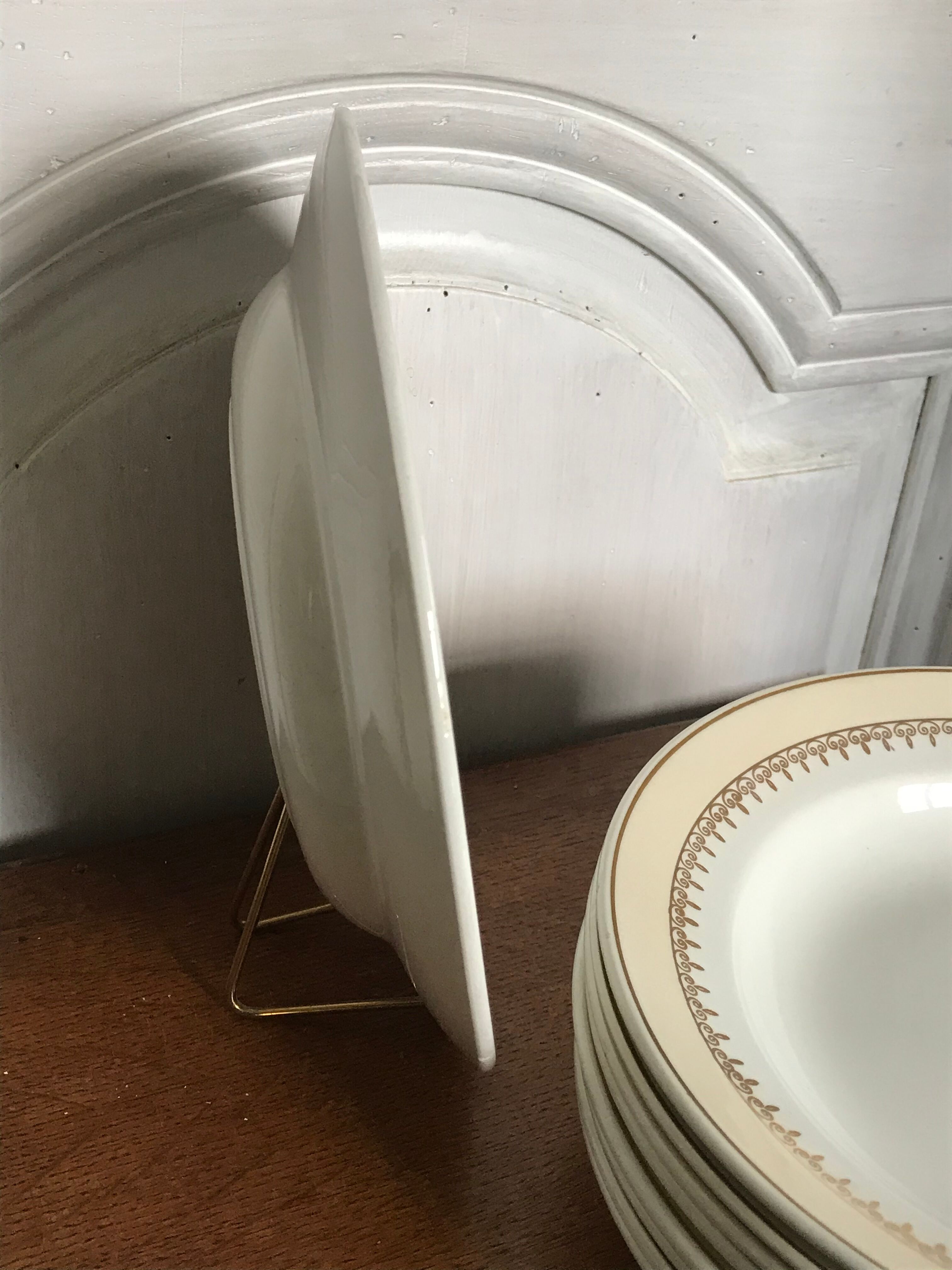 Set of 9 Lunéville hollow plates