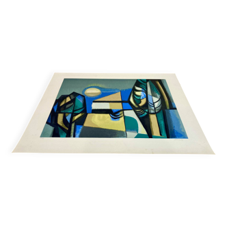 Lithographie signée "Albert Ferenz" Design 1950.