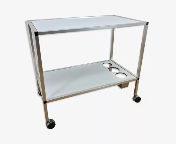 1970 minimalist serving in brushed aluminum reversible tray