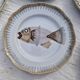 Set of 9 Saint Amand flat plates with fish decor