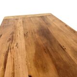 Farm table in solid cherry — Saber legs, Circa 1880