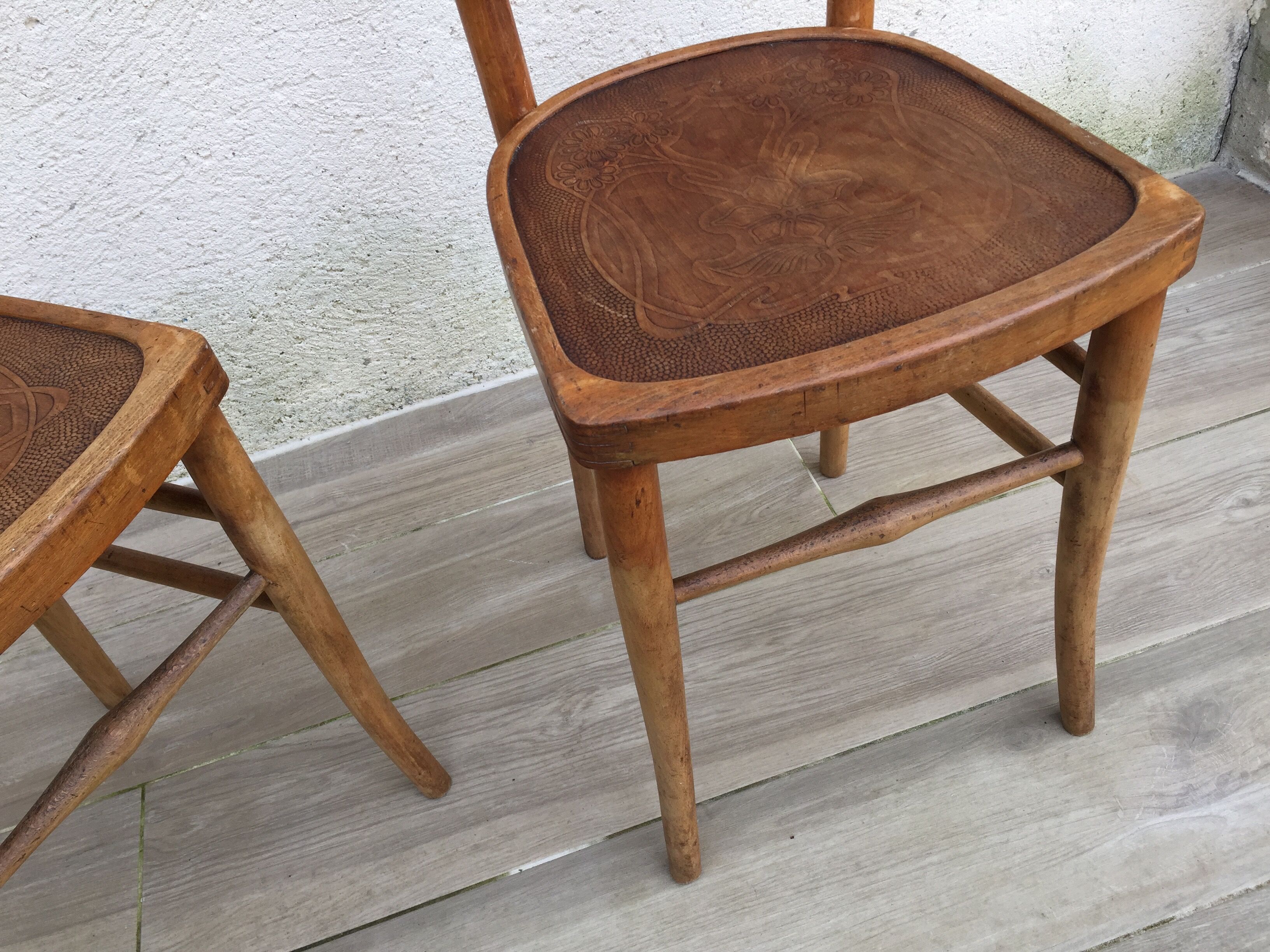 Paire de chaises de bistrot 1930