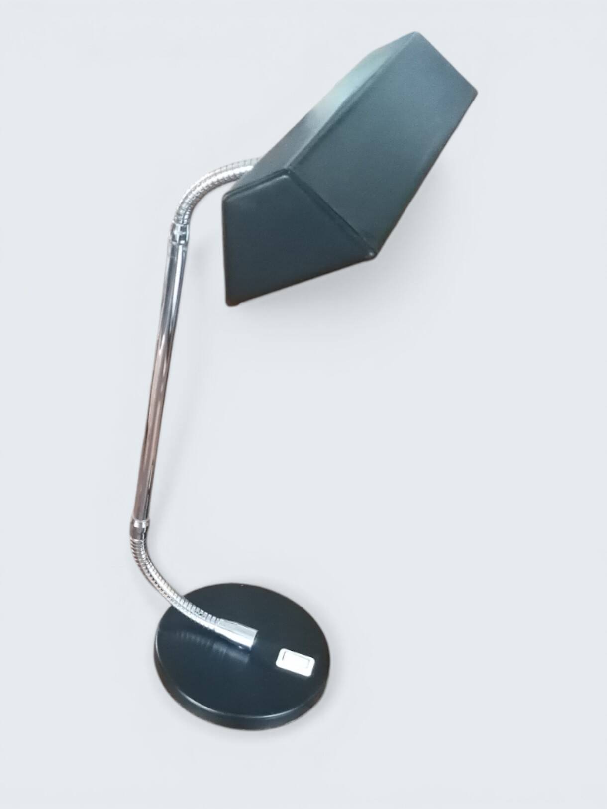 Matte black and chrome lamp from the 80s - Vintage space age Notaire lamp.