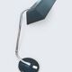 Matte black and chrome lamp from the 80s - Vintage space age Notaire lamp.